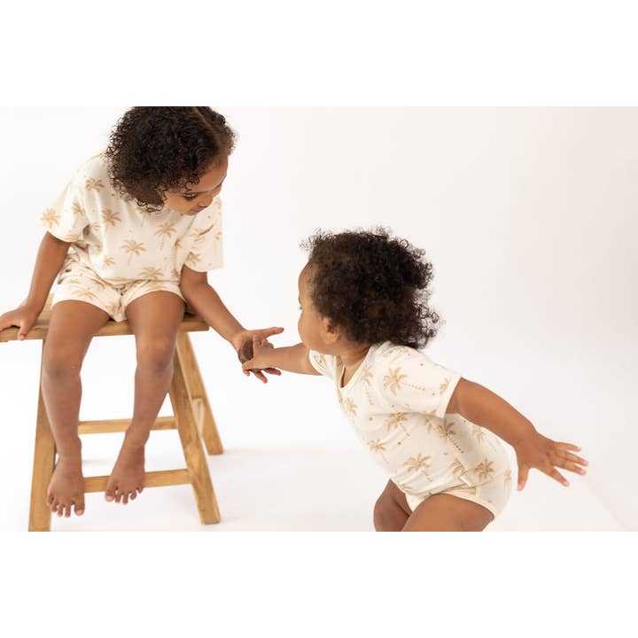 Bam Loves Boo - Wholesale Bodysuit (Non-Footed) - Baby - Oasis Moon Short Sleeved Onesie4