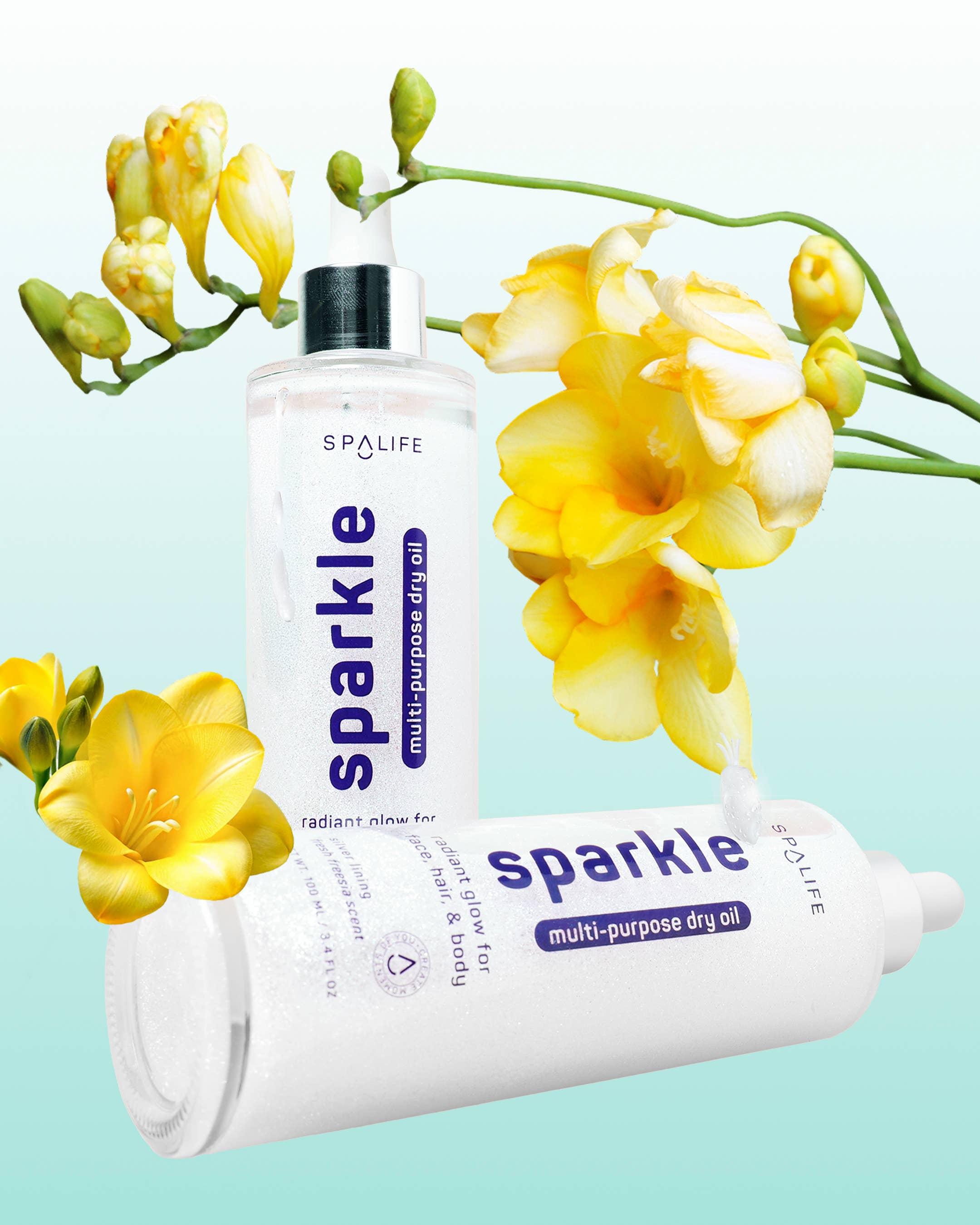 My Spa Life - Wholesale Bath & Body Set - Sparkle Multi-Purpose Dry Oil (Freesia Scent)2