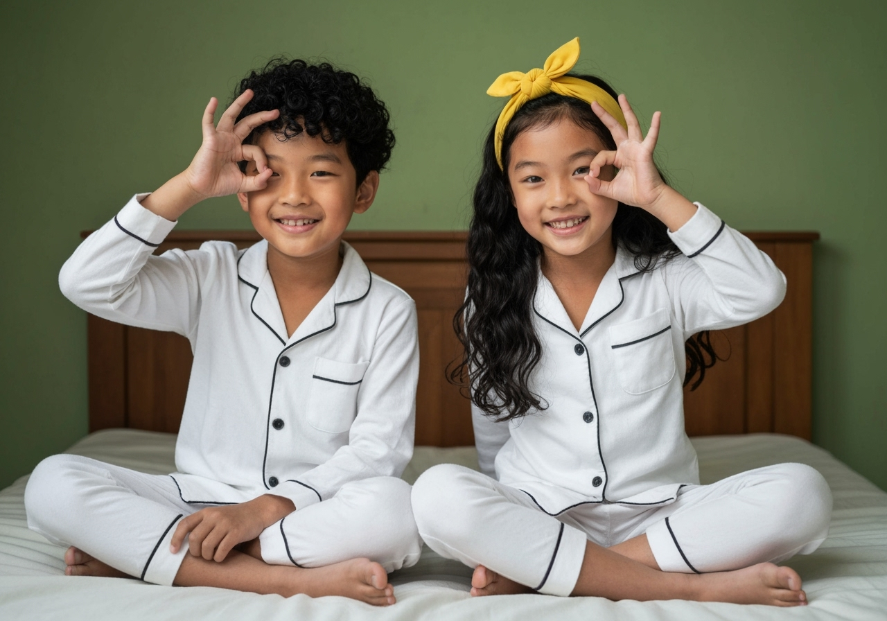 The Blissful – wholesale Sleepwear set – Kids – Kids Custom Classic Cotton Pajama Set 1