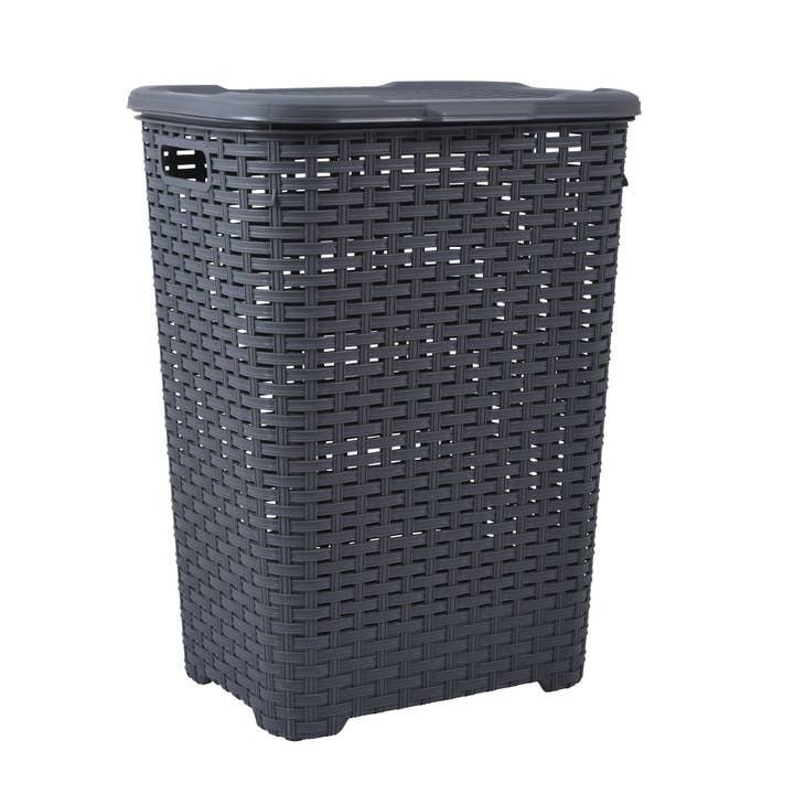 Superio Brand - Wholesale Laundry Hamper - Wicker Design Laundry Hamper, 60 Liter Tall Laundry Hamper
