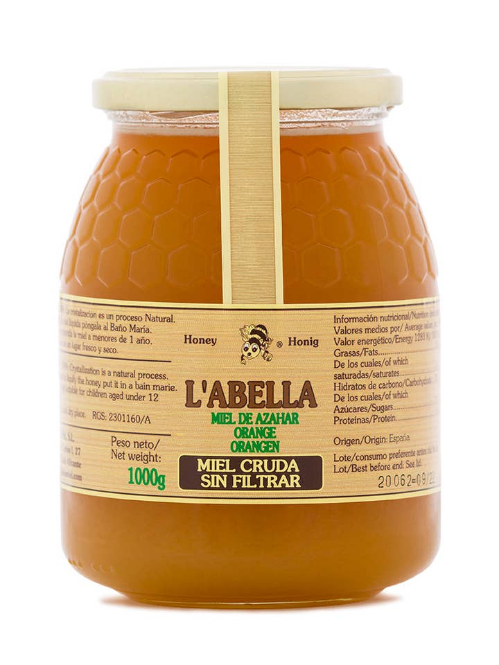 L'Abellamel Raw Orange Blossom Honey - Orange Blossom 1Kg for wholesale by L'ABELLA MIEL