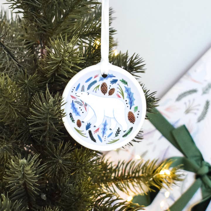 Amber Davenport Art - Wholesale Ornament - Polar Bear Christmas Ornament