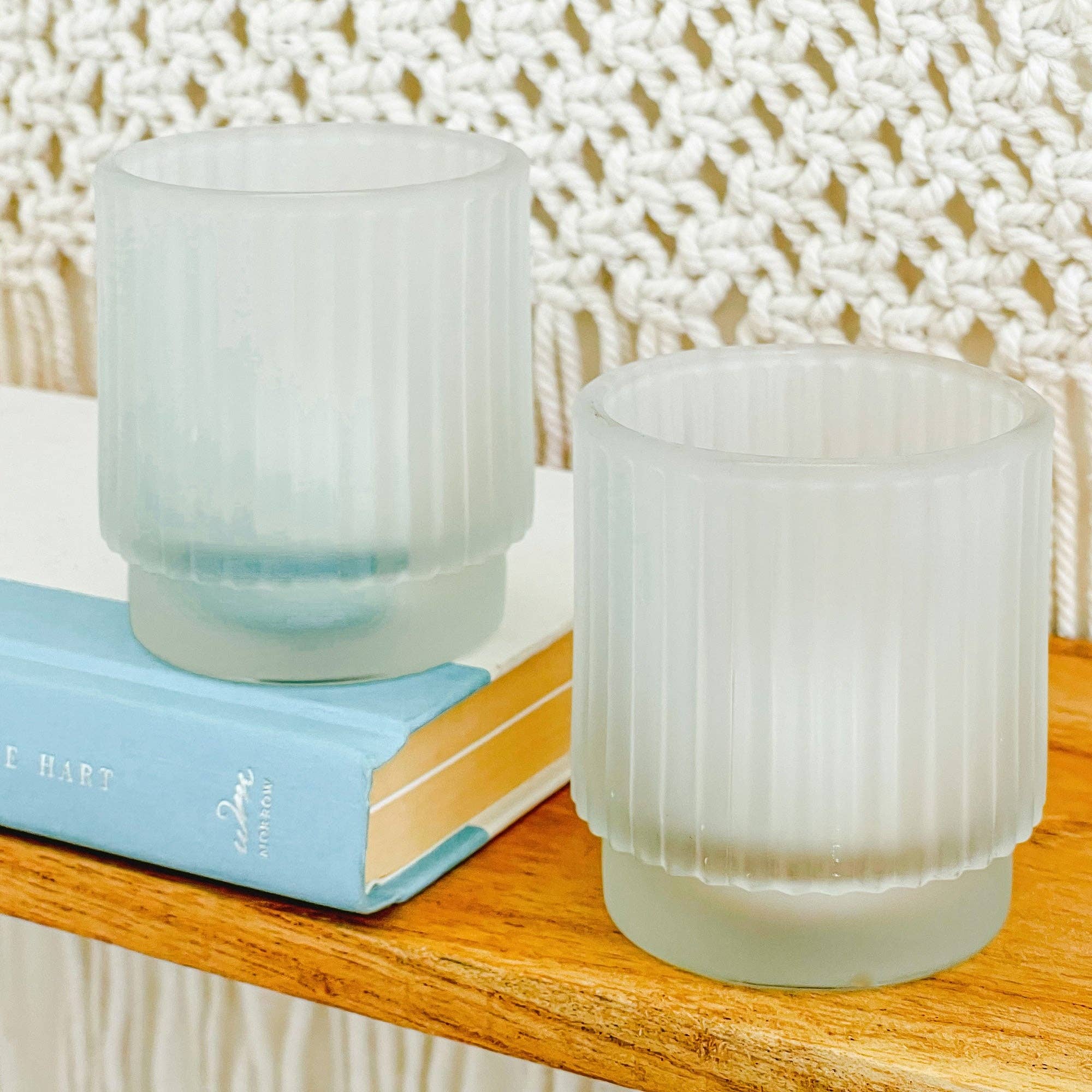 Kate Aspen - Wholesale Candle Holder - Ribbed Frosted Glass Votive Candle Holder (Set of 6)5