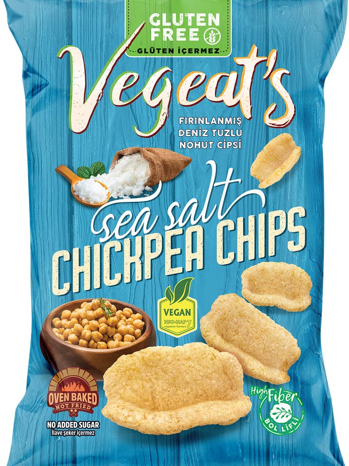 Vegeats Chickpea Chips – Sea Salt 50g | Oven-Baked for wholesale by Nova Brands