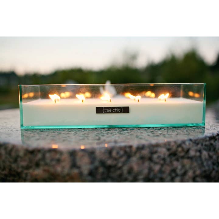 MELOGRANO E SALVIA: Candela Centrotavola a 10 Stoppini ~ Pannelli di Vetro per la vendita all'ingrosso da parte di Trae Chic