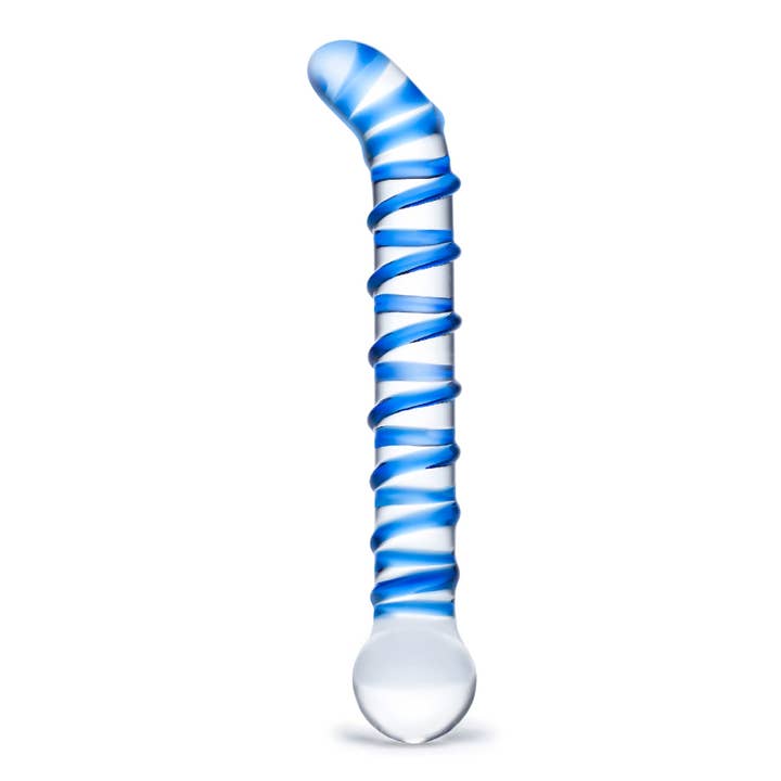 Mr. Swirly 6.5" G-Spot Glass Dildo for wholesale by Lux Fetish Store