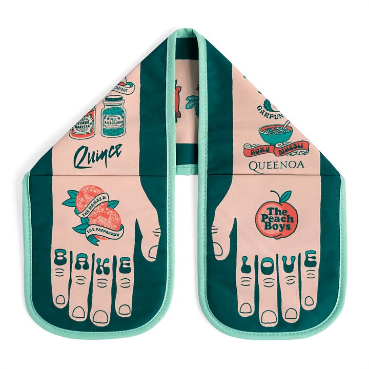 Stuart Gardiner Design - Wholesale Oven Mitt/Pot Holder - Bake Love Double Oven Glove