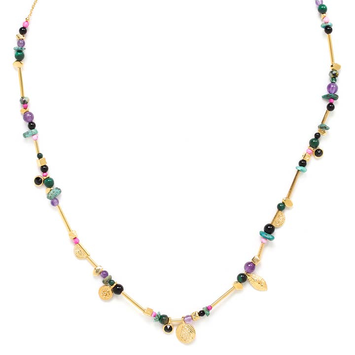 BILLIE assorted stones necklace for wholesale by Franck Herval
