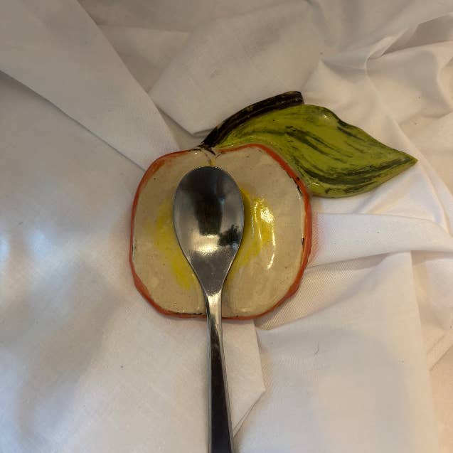 Tomekah George - Wholesale Spoon Rest - Ceramic spoon rest, Fruit design, Kitchen tableware1