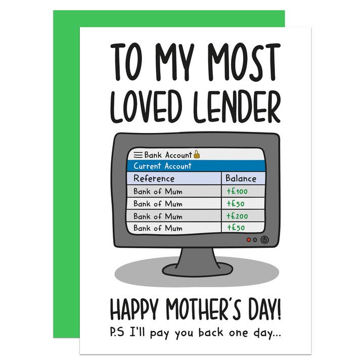 Loved Lender Mothers Day A6 Card for wholesale by TeePee Creations