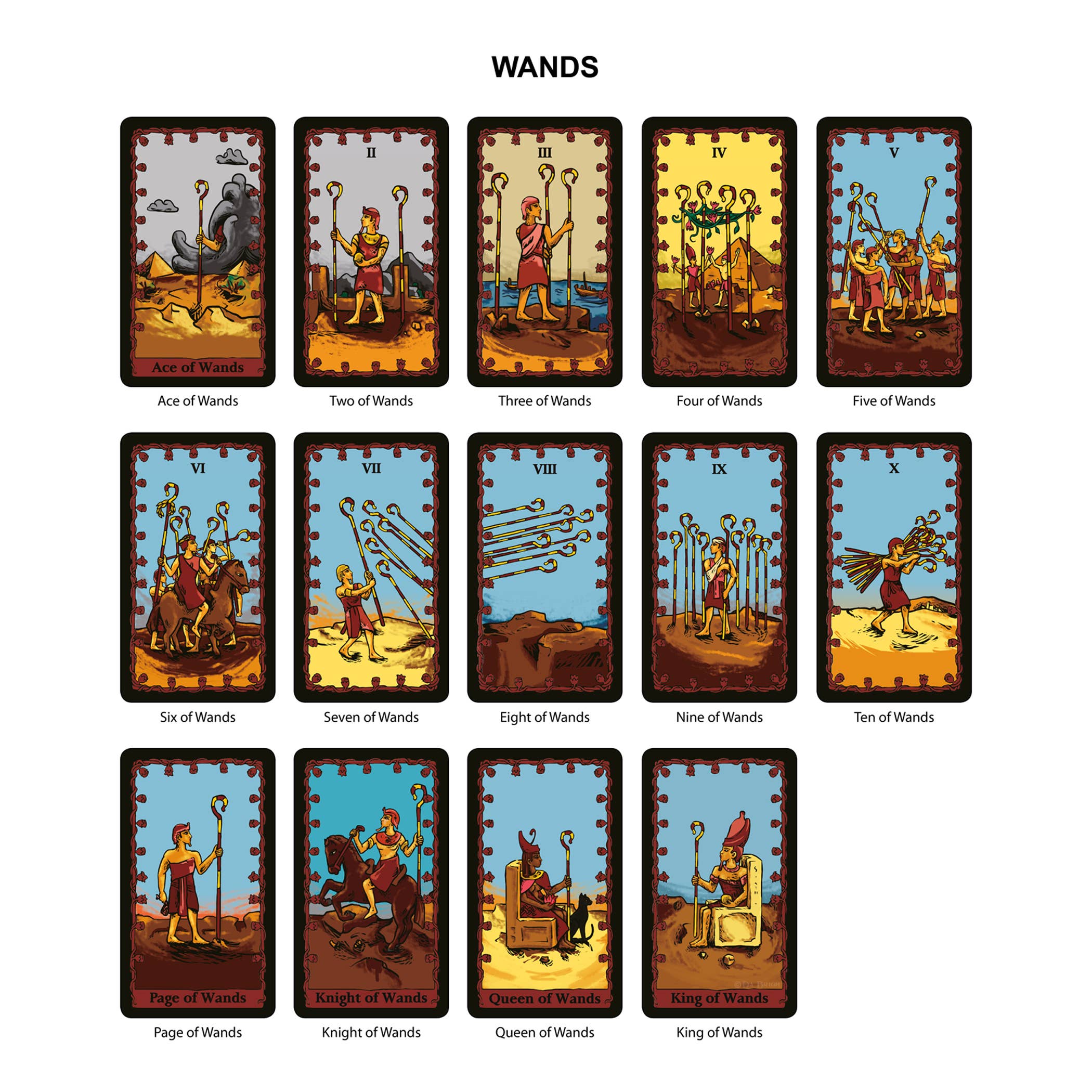 Da Brigh Tarot - Vente Cartes de tarot - Jeu de cartes de tarot Tarot of The Nile sur le thème de l'Égypte antique9