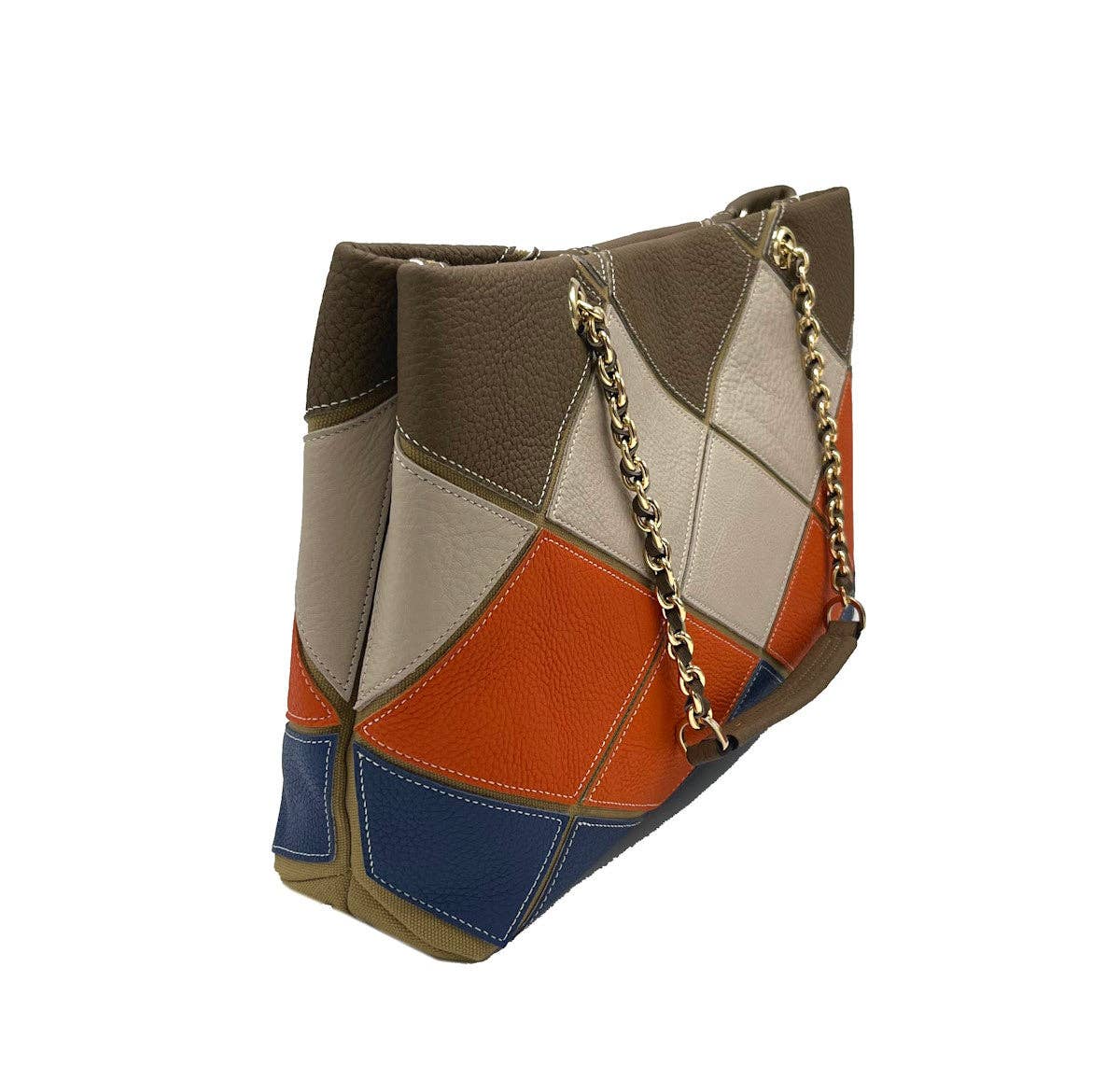 Suie Valentini srl - Wholesale Top Handle Bag - Women's - Genuine leather chain bag, big size, Made in Italy, art. 25131