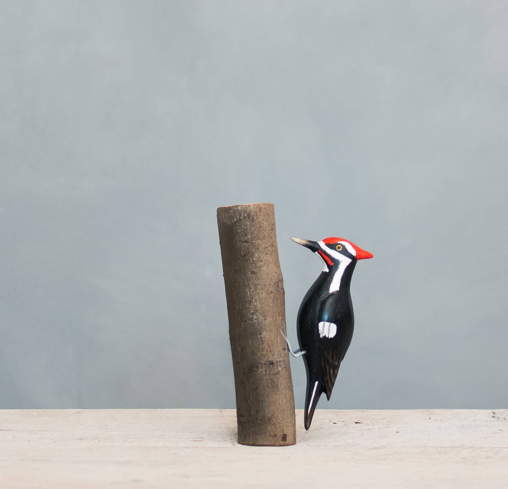 Aviologie - Vente Figurine décorative - Petit pic pilé, 5 po de hauteur, ornement en bois1