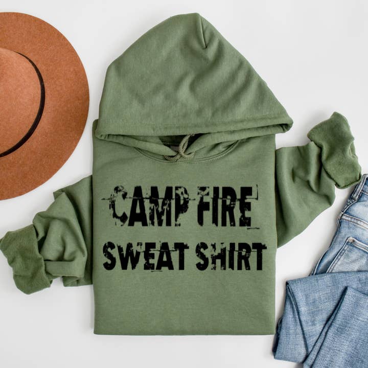 Graphic Campfire Sweatshirt Hoodie - Fodral för wholesale av Top Crate