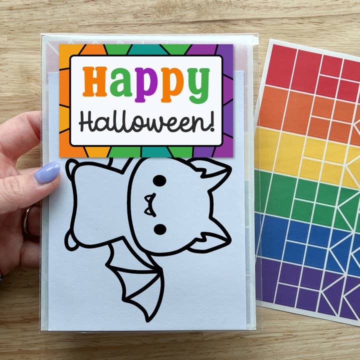 Bat Suncatcher Craft Kit for Kids Fun Sticker Art Activity for wholesale by Calenlou Crafts