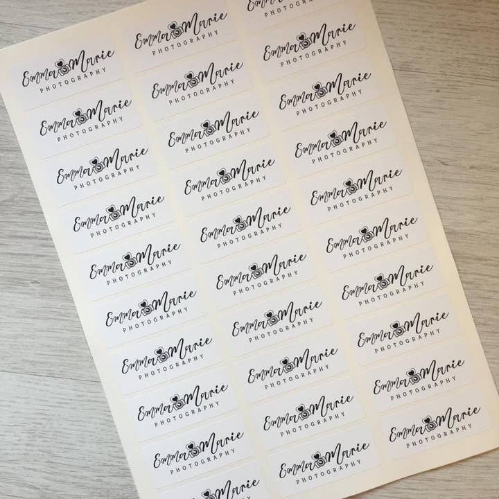 SR Creative Studio - Vendita all'ingrosso Adesivo - Adesivi rettangolari opachi A4 personalizzati con logo
