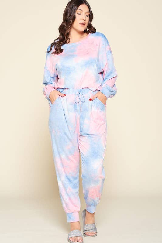 Emerald Collection - Venta al por mayor Sudadera - Mujer - ETK-8160 French Terry Tie Dye Corte relajado2