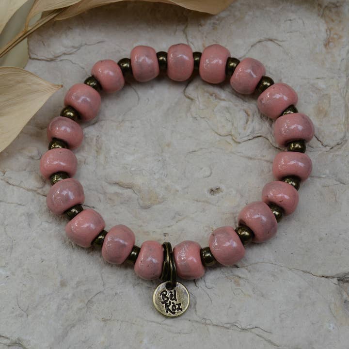Bubble Gum | Bel Koz Round Clay Bead Bracelet for wholesale by Bel Koz Haiti