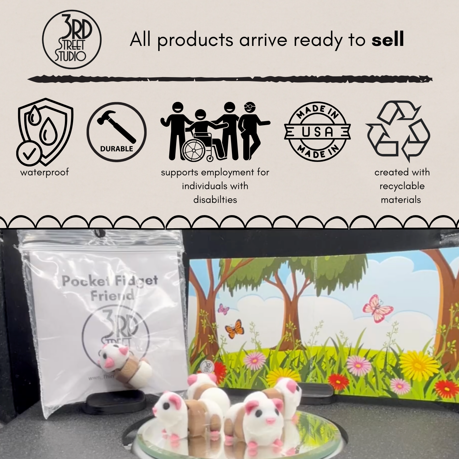 Third St. Studio - Wholesale Fidget Toy - Kids - Guinea Pig0