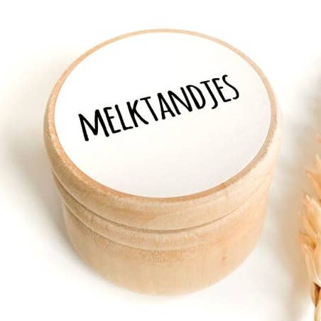 Bewaardoosje Melktandjes | Wit voor wholesale door Fien & Feau