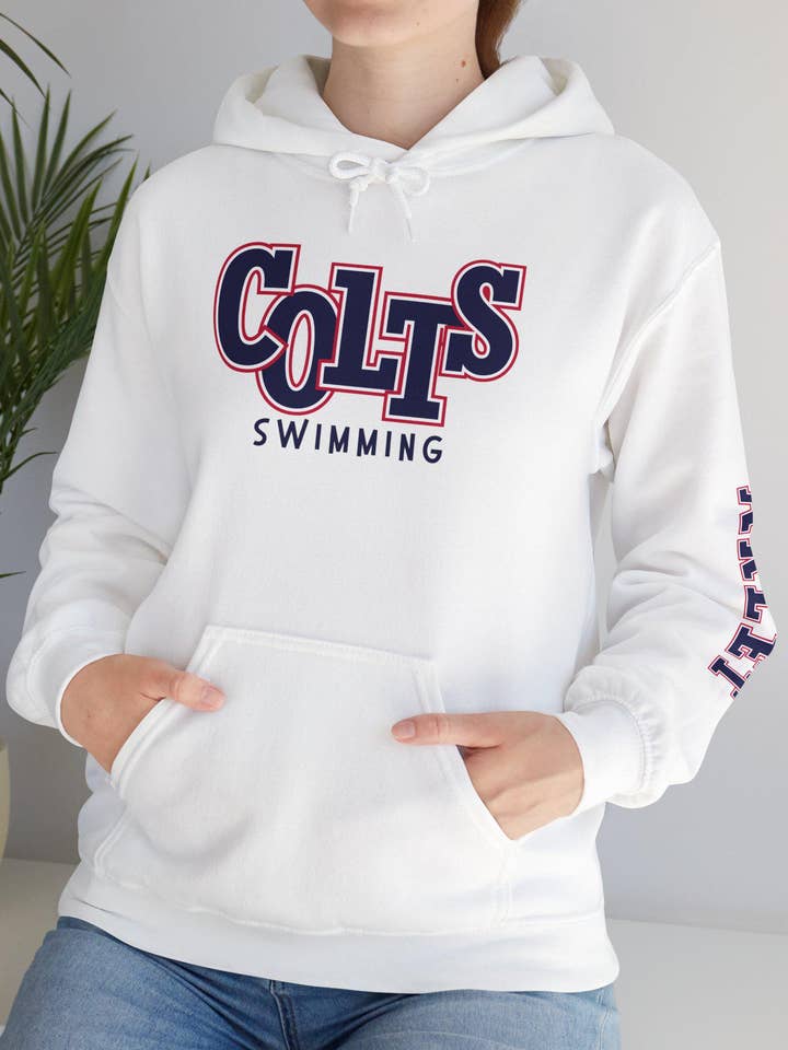 Colts Personalized Team Spirit Custom Sleeve Hoodie for wholesale by 240 Spirit Press