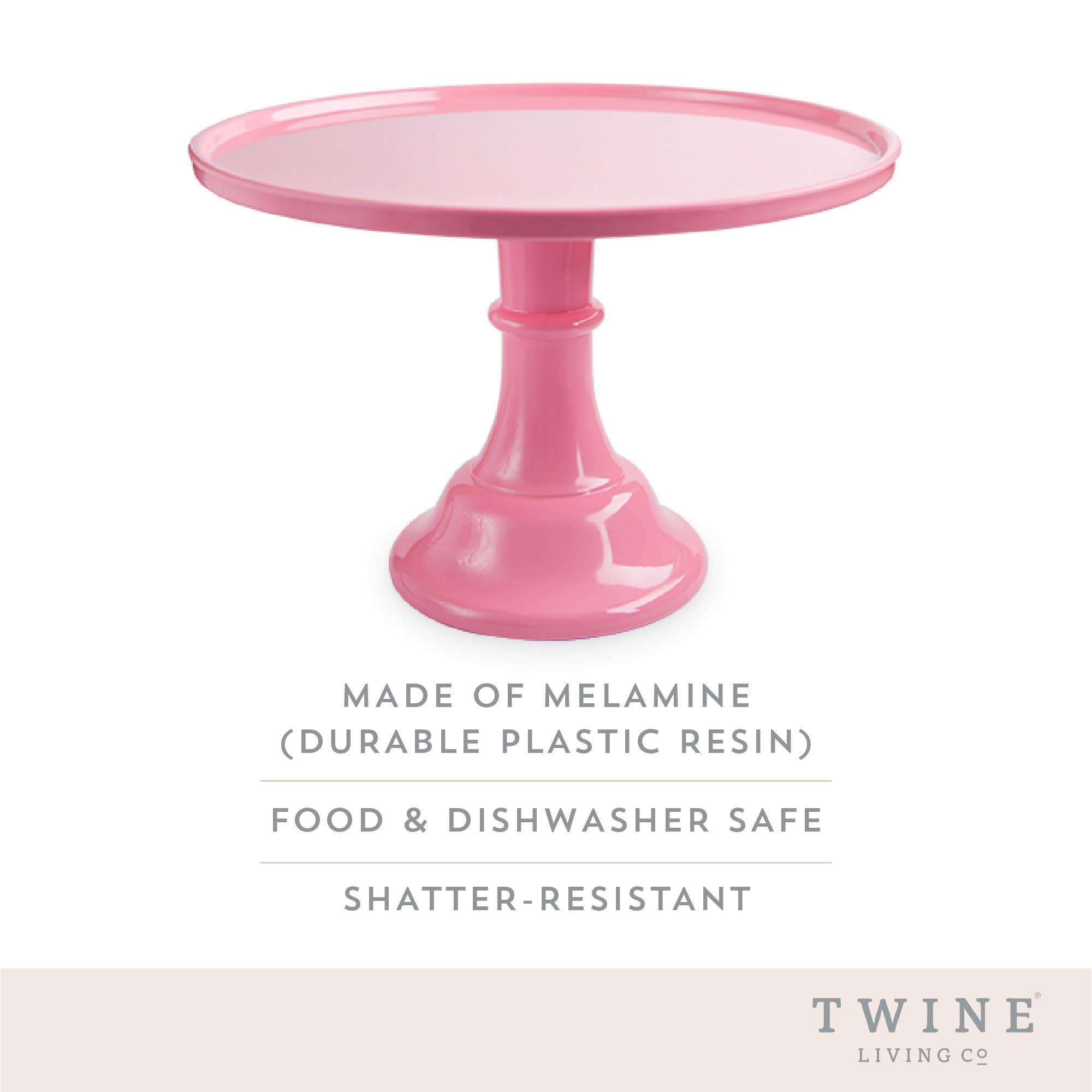 Twine - Vente Présentoirs à gâteaux - Présentoir à gâteau pliable en mélamine de 11,5 pouces en rose3