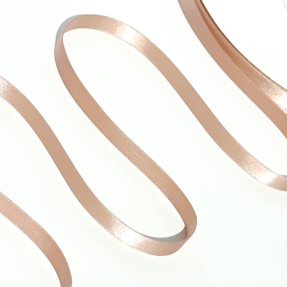 Little Ribbon Shop - Wholesale Ribbon - Gift Wrapping - Tan 812 Double Faced Satin Ribbon 100-Yard Roll0