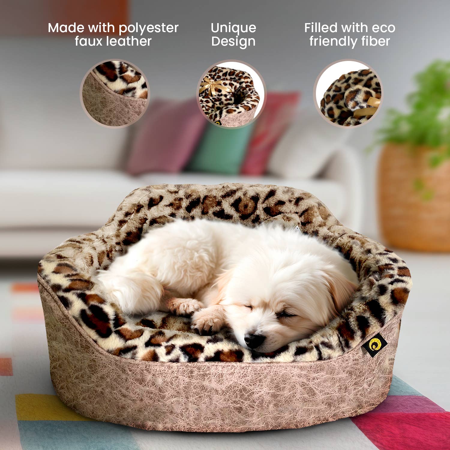 Precious Tails - Wholesale Pet Bed - Cat/Dog - Precious Tails Leopard Princess Bed12