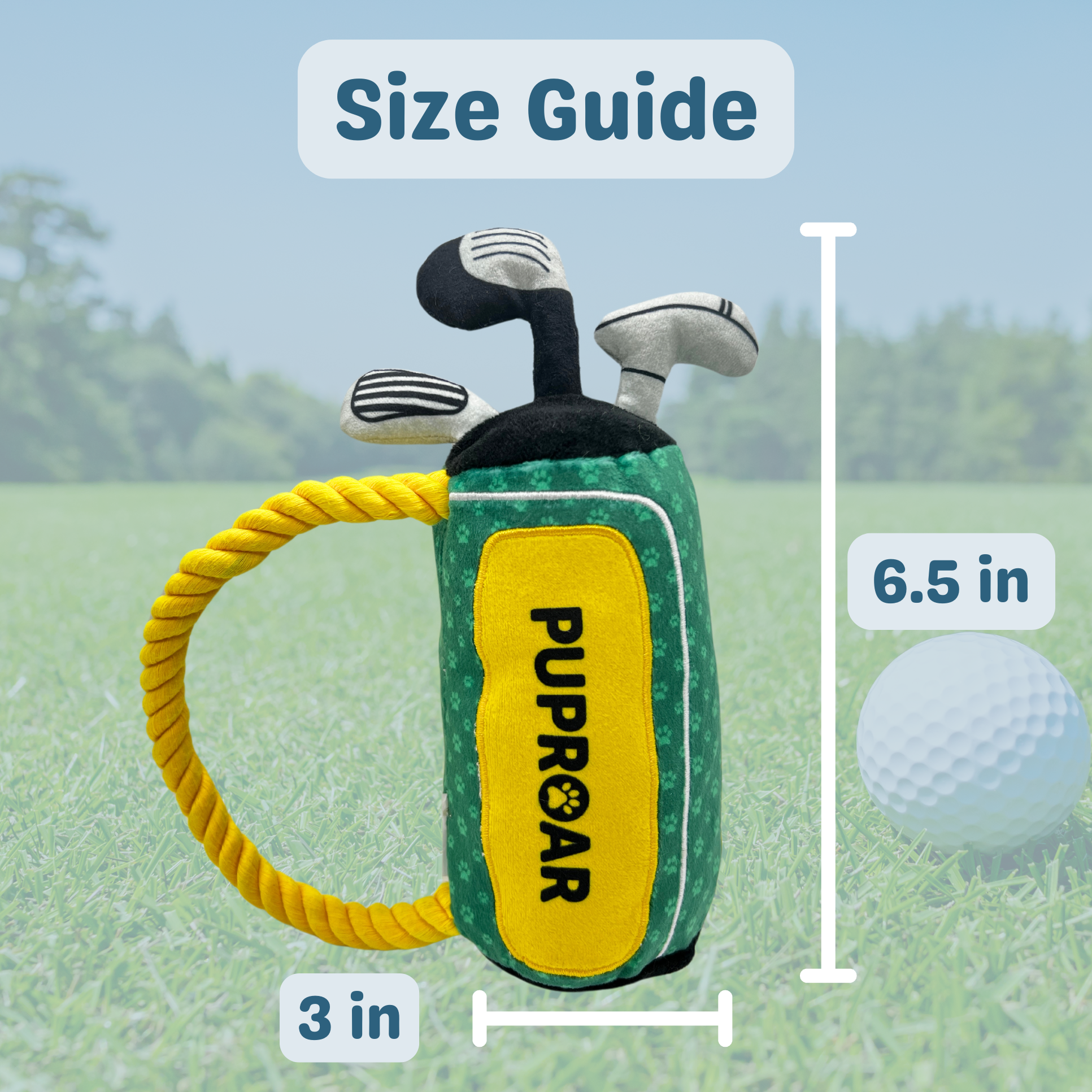 PUPROAR - Venta al por mayor Juguete de goma - Perros - Juguete de Golf para Perros - Juguetes para Perros con Sonido y Crujido - ¡Regalo Perfecto!2