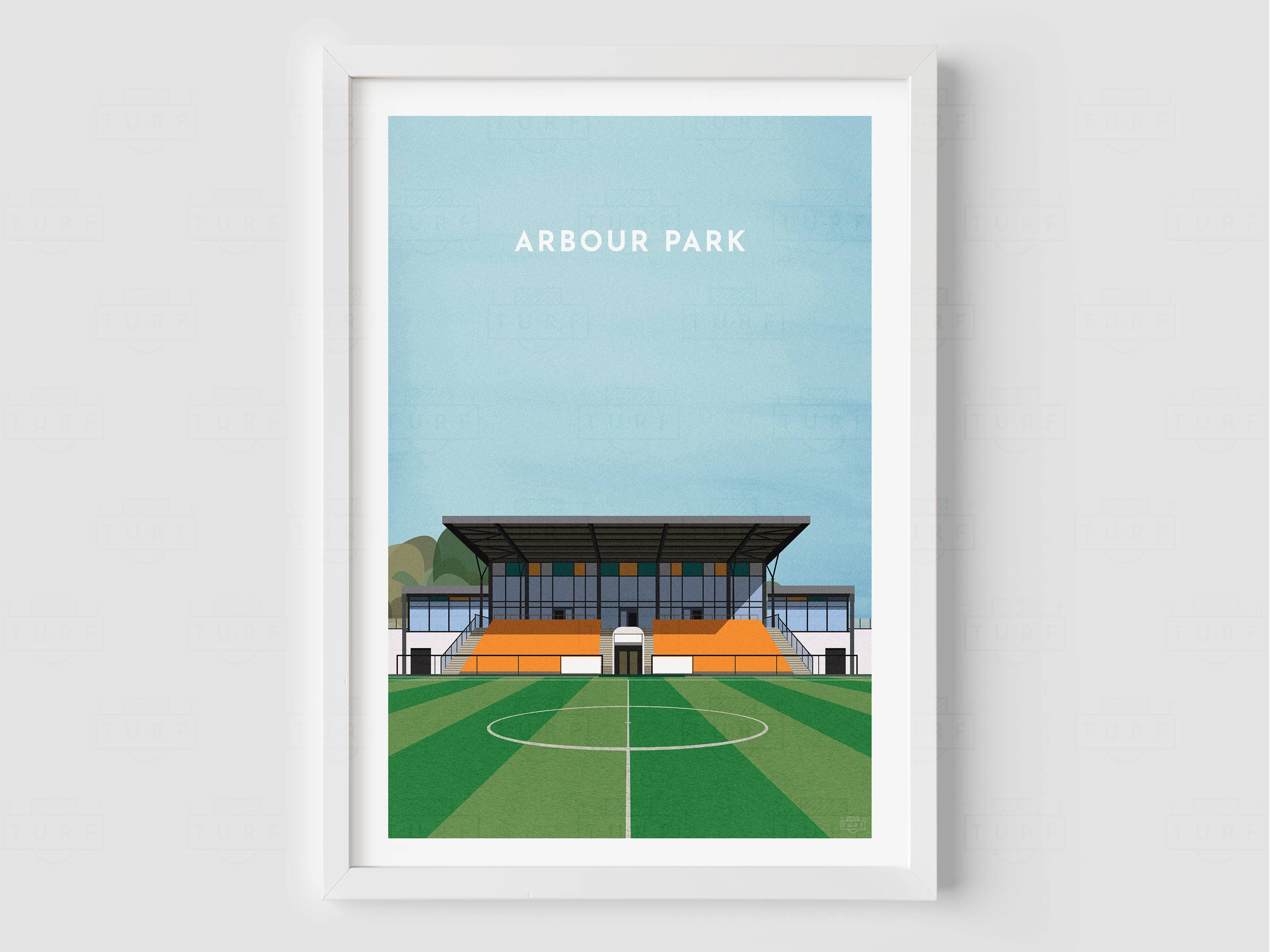 Turf Football Art – wholesale Art print – Any Football Stadium - Contemporary Illustrated Art Print3