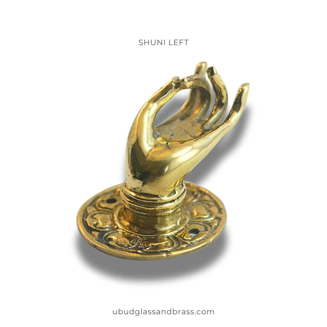 Ubud Glass – wholesale Decorative figurine – Solid Brass Buddha Mudra Hand Door Pull – Size #2 | Wall Hook, Towel, Key & Jewelry Hanger9