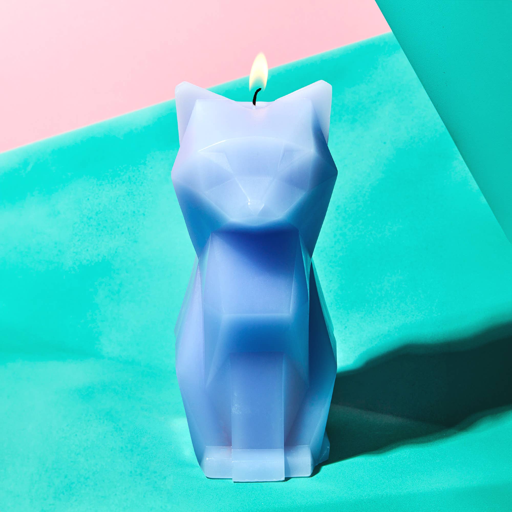 54 Celsius - Wholesale Novelty Candle - PyroPet Kisa Cat Skeleton Candle - 7" Tall, Lavender3