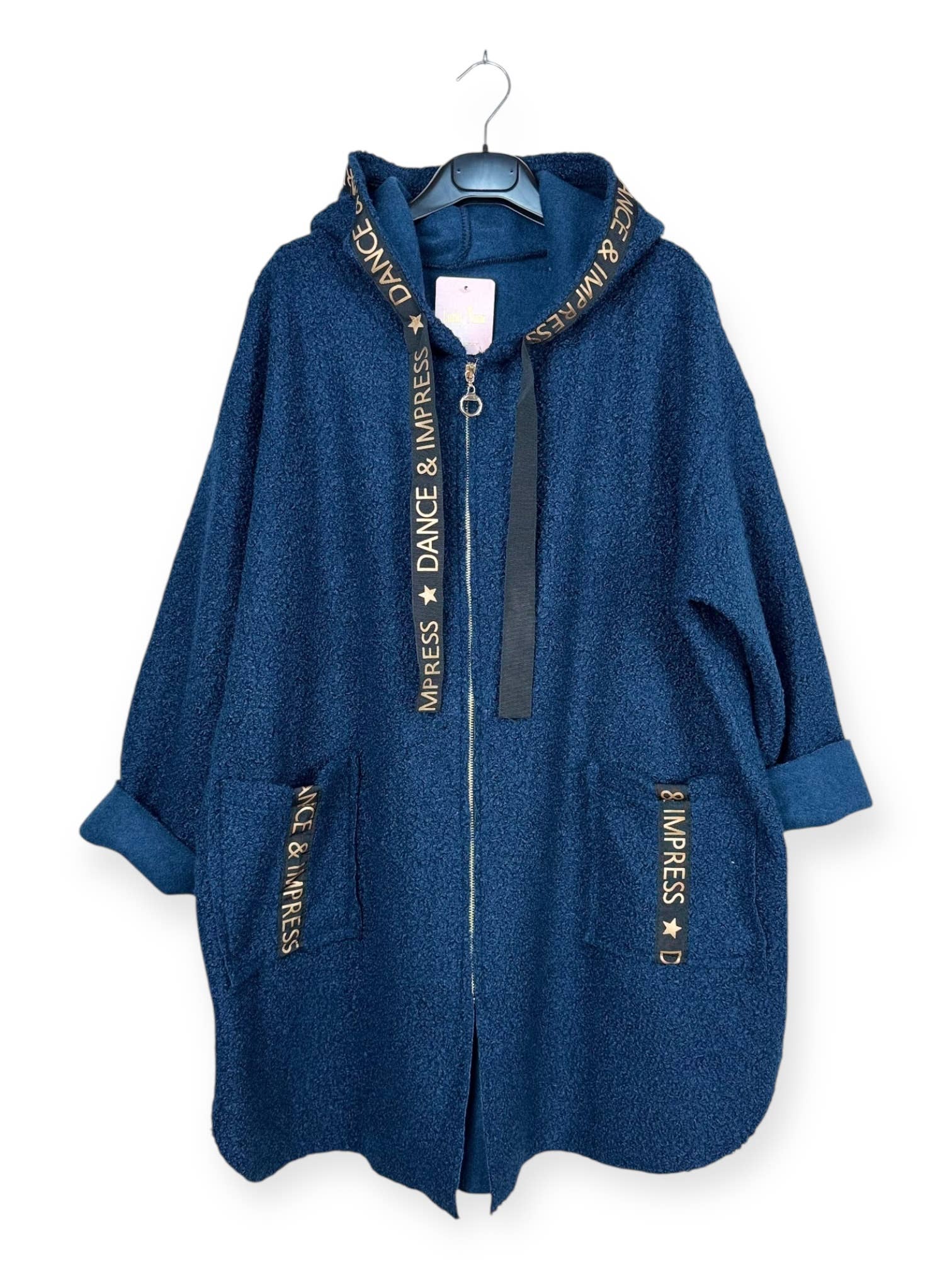 Lucky Nana - Wholesale Coat - Women's - AH 22173 - Boucle Fabric Coat16