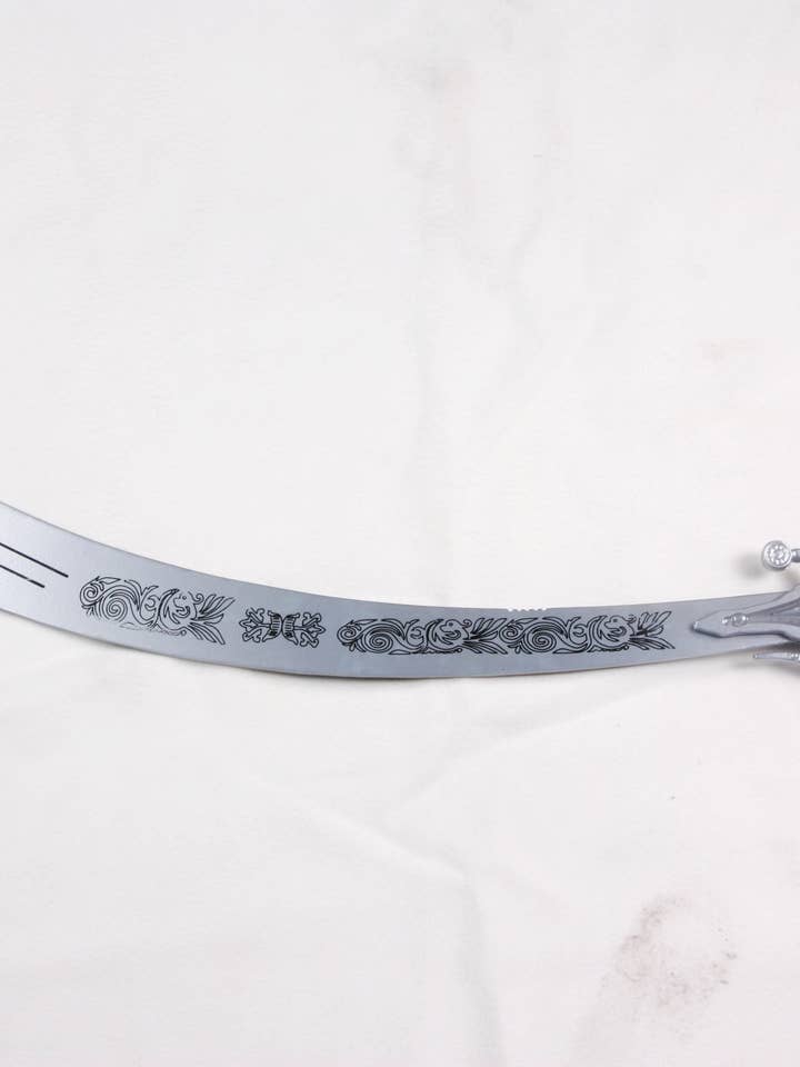 Beginner Belly dance Sword Silver With Black Design for wholesale by Senoritas Tribal Designs
