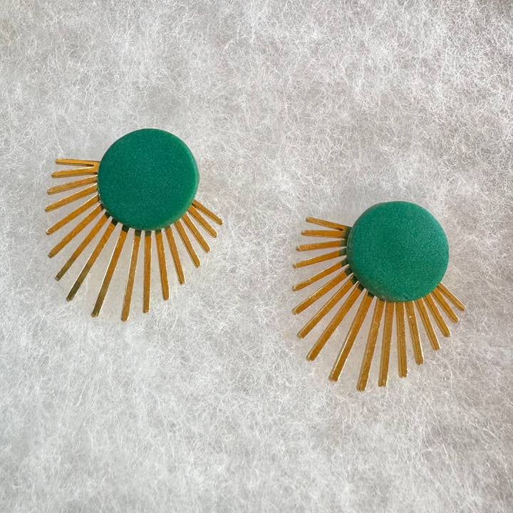 Sandy | 3-in-1 Sunburst Stud Earrings (in 7 colors) for wholesale by Understated Clay
