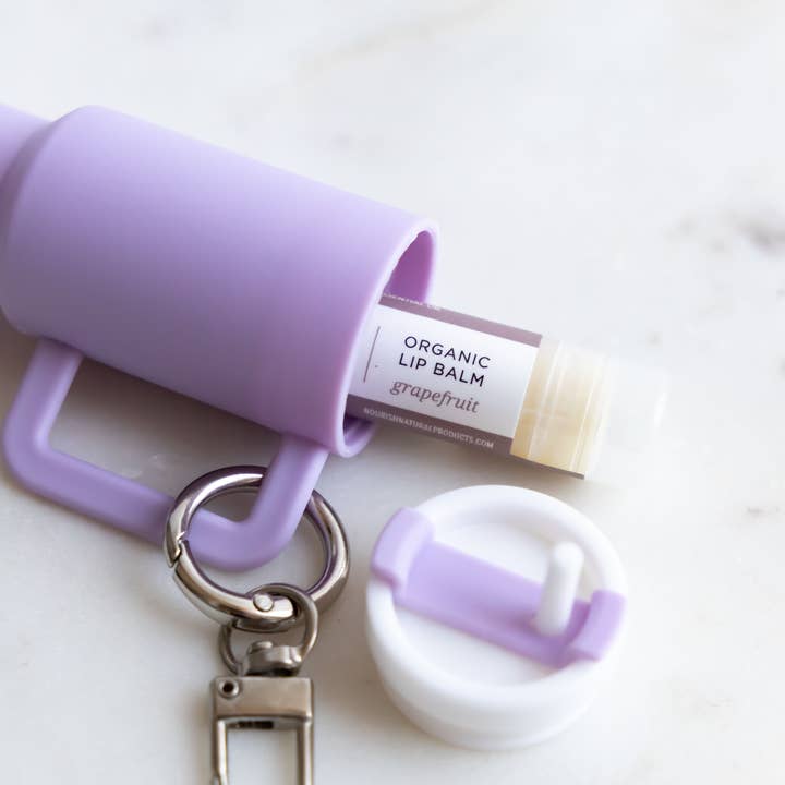 Nourish Natural Products - Wholesale Lip Balm Case/Holder - Mini Tumbler Cup Keychain Holder with Lip Balm