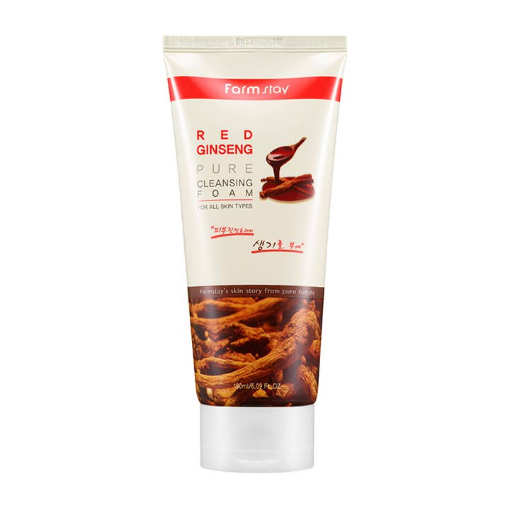 Farm stay Pure Cleansing Foam Red Ginseng 180ml for wholesale by Exod International