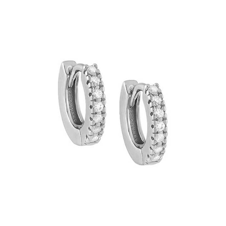 By Adina Eden - Wholesale Huggie Earrings - CZ Mini Huggie Earring