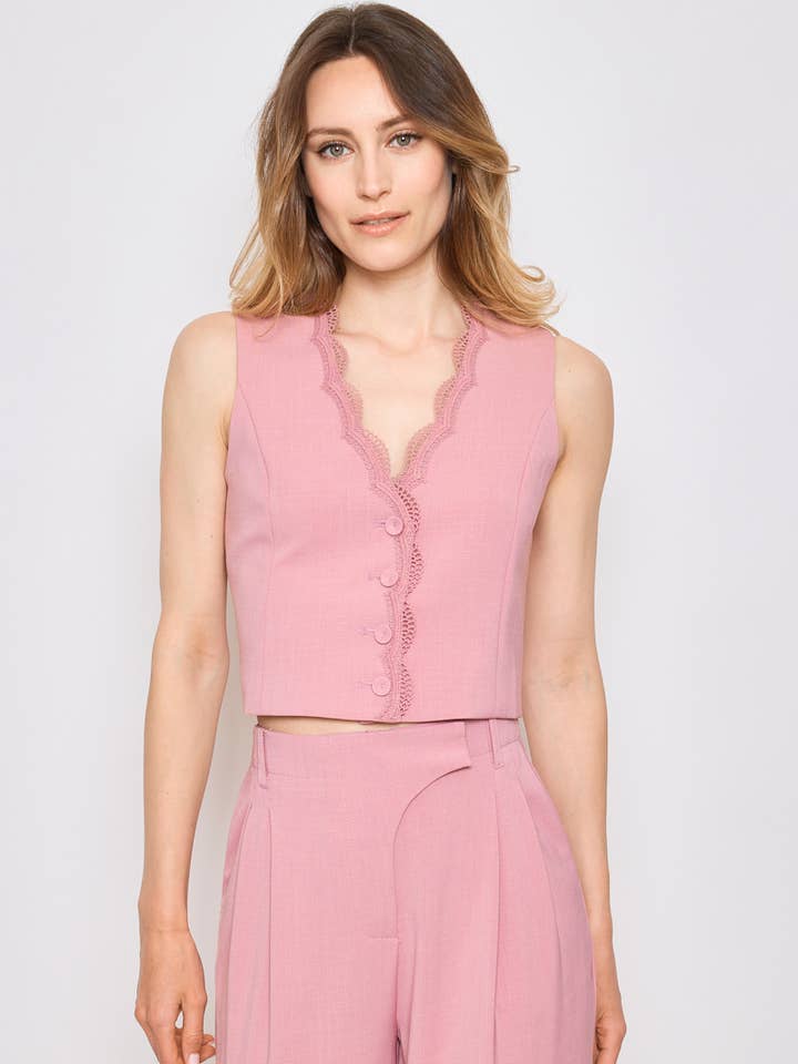 LULUMARY - Wholesale Suit vest – Women′s - Buttoned vest GL01717