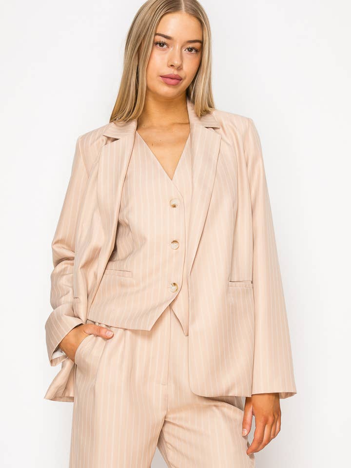 Striped Blazer for wholesale by DNA Couture