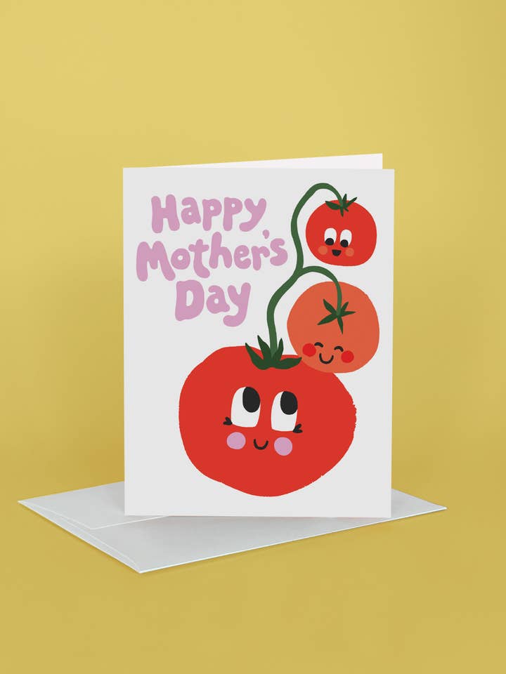 Carte de vœux de la fête des mères de la famille Tomato pour la vente par Idlewild Co.