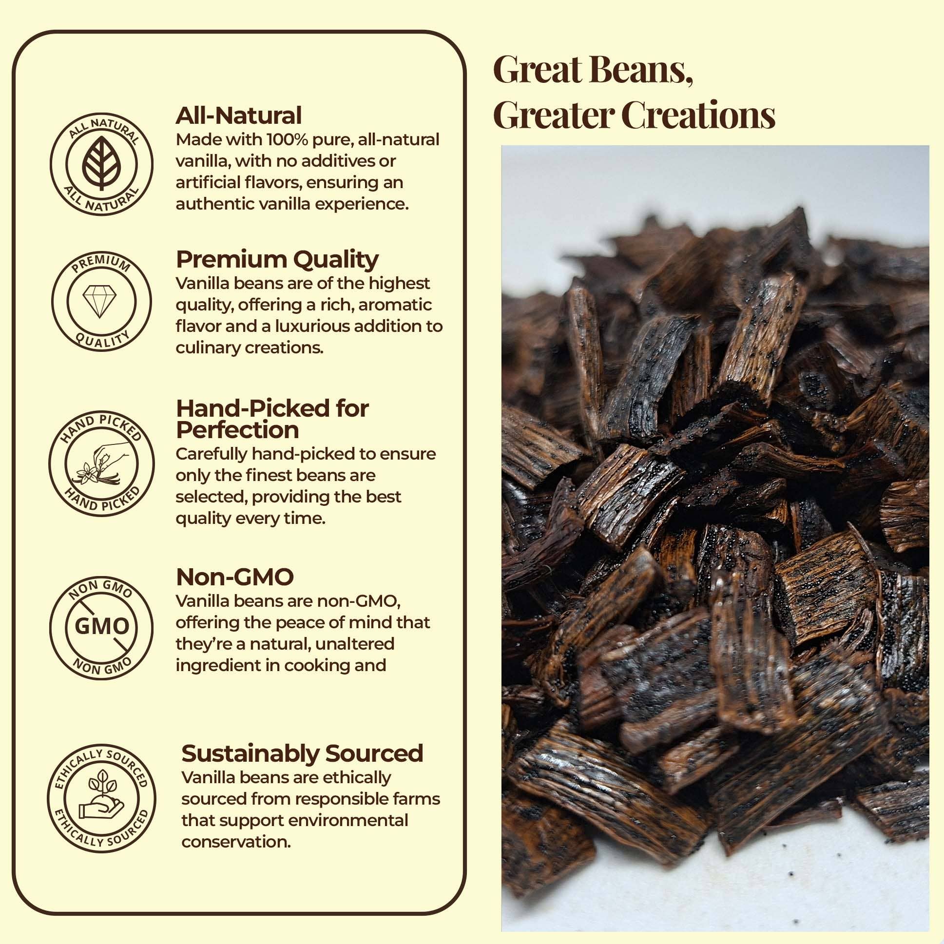 Akshit - Venta al por mayor Extracto de vainilla/fruta - 1 lb de trozos de vainilla – Listos para extracto de vainilla6