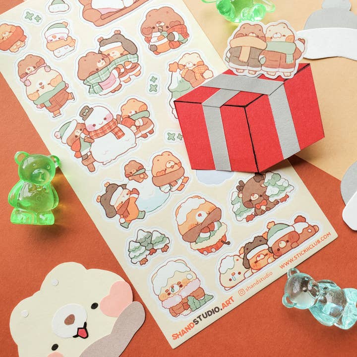 STICKII – Großhandel Aufkleber – Stickerbogen mit Urlaubsbären1