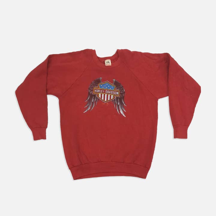 Sweatshirt vintage Fruit of the Loom Harley Davidson pour la vente par The Era NYC