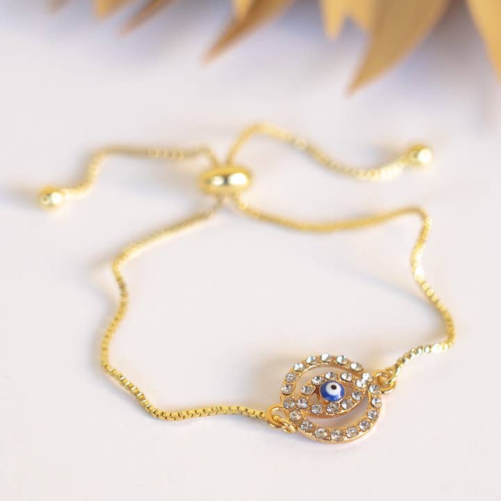 Bali Queen - Wholesale Charm/Dangle Bracelet - Evil Eye Glitz Pull Bracelet0
