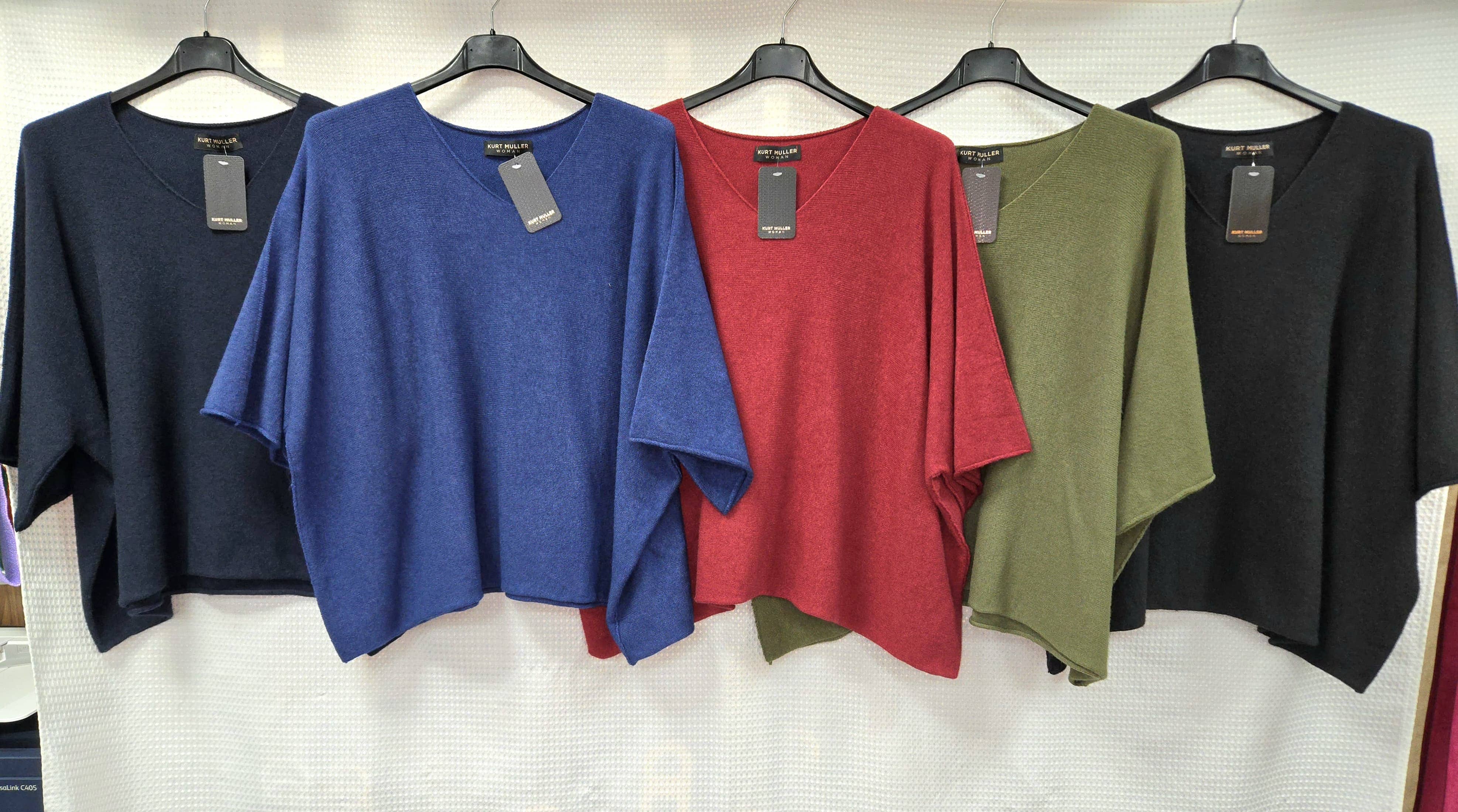 Kurt Muller - Vente Haut en maille – femme - V Classique Tactile douce manches tombantes Tricot2