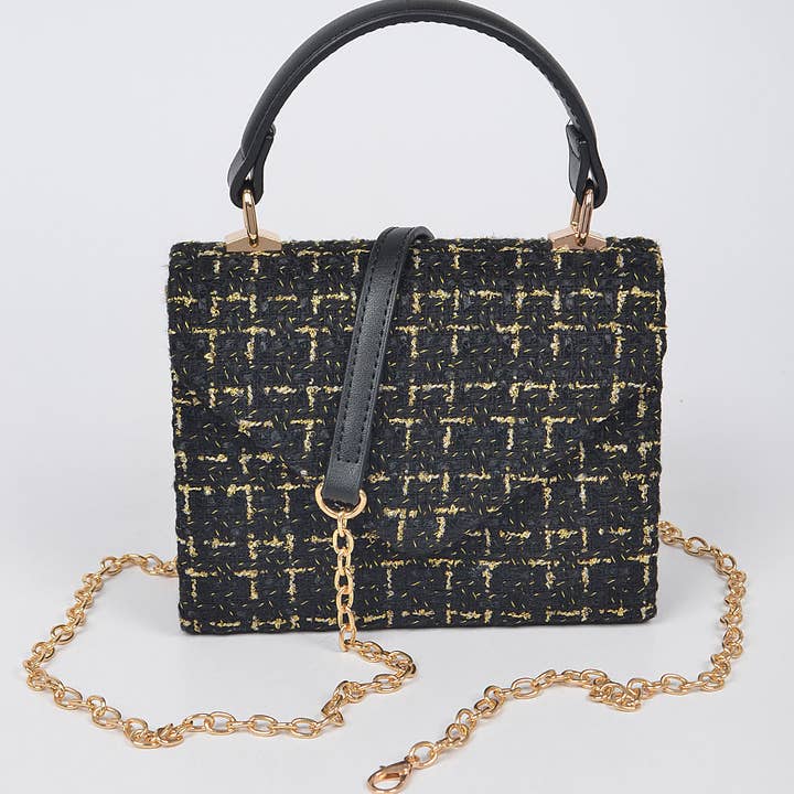 3AM BY H&D ACCESSORIES - Wholesale Top Handle Bag - Women's - Tweed Top Handle Clutch1