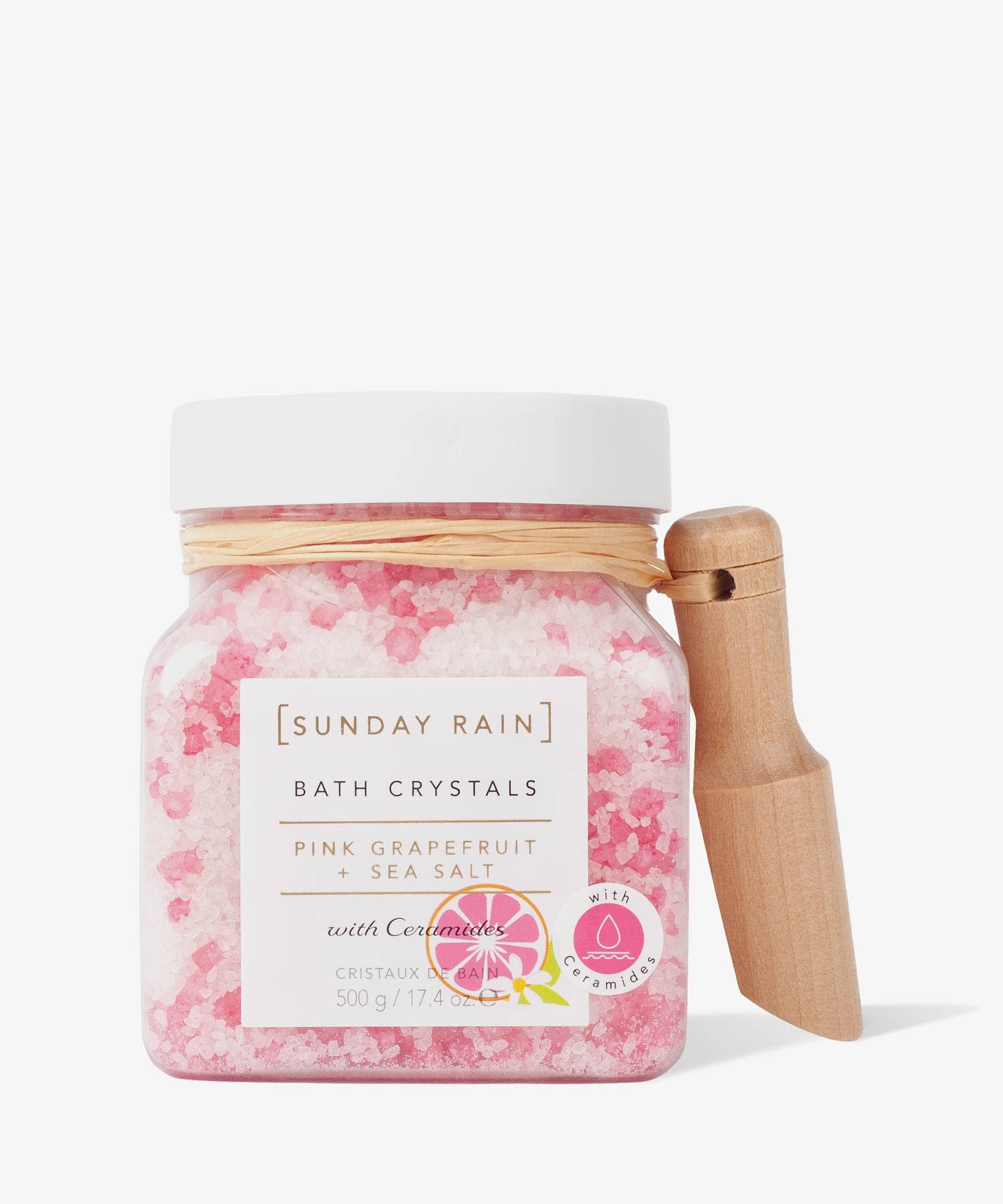 Beauty Goddess - Wholesale Bath Salts - Sunday Rain Pink & Sea Salt Bath Crystals 500g