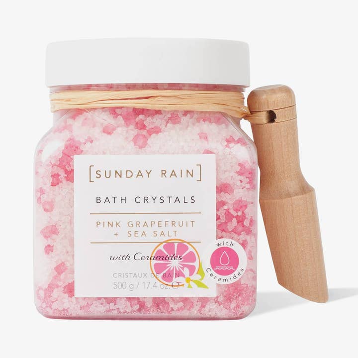 Beauty Goddess - Wholesale Bath Salts - Sunday Rain Pink & Sea Salt Bath Crystals 500g0
