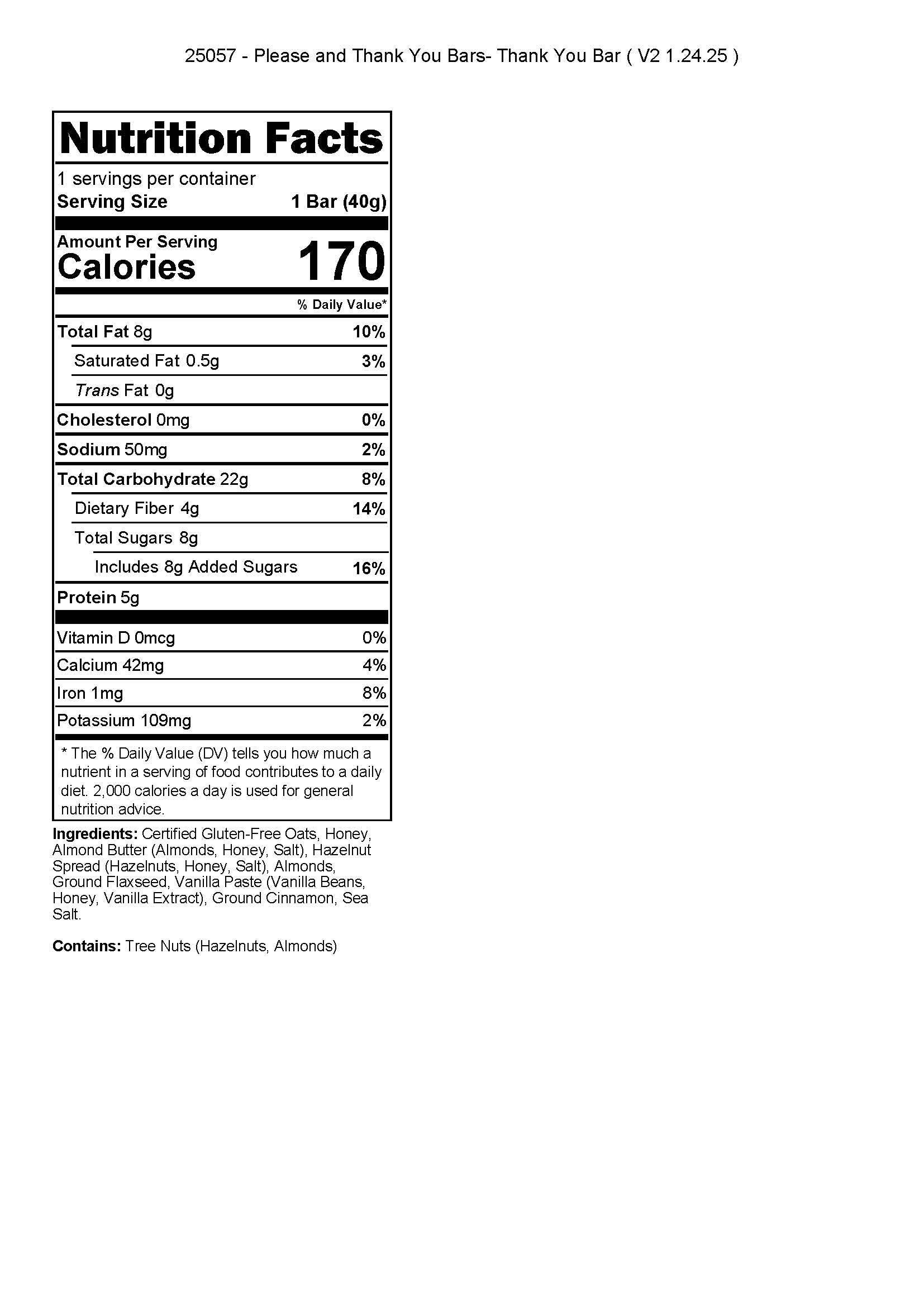 P&TY Granola Co. - Wholesale Snack Bar - Thank You Granola Bar: Almond, Vanilla2